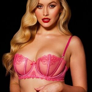Honey Birdette Natalie pink bra BNWT 36C